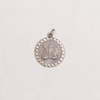 Vintage Silver Libra Charm Pendant