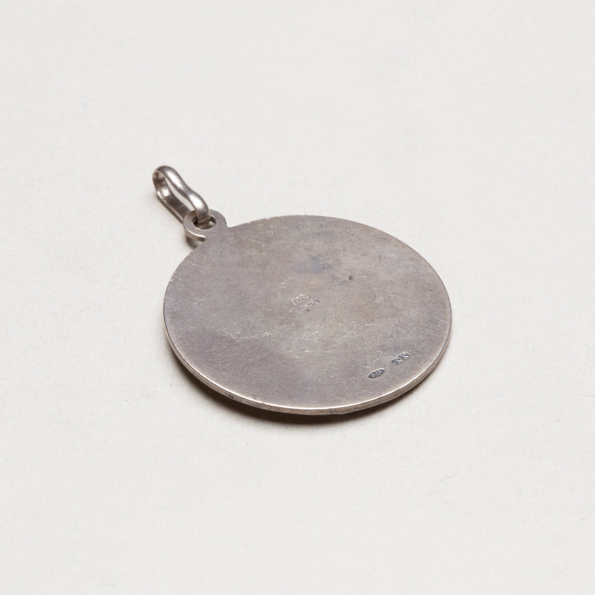 Vintage Sterling Silver St. Christopher Charm Pendant - Large