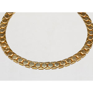 Vintage Givenchy Gold Geometric Link Necklace