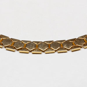 Vintage Givenchy Gold Geometric Link Necklace