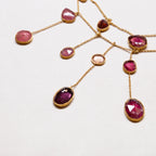 Vintage Pippa Small Waterfall Necklace with Pink/Red Tourmaline