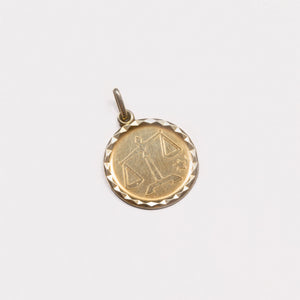 Vintage 14ct Gold Libra Zodiac Charm