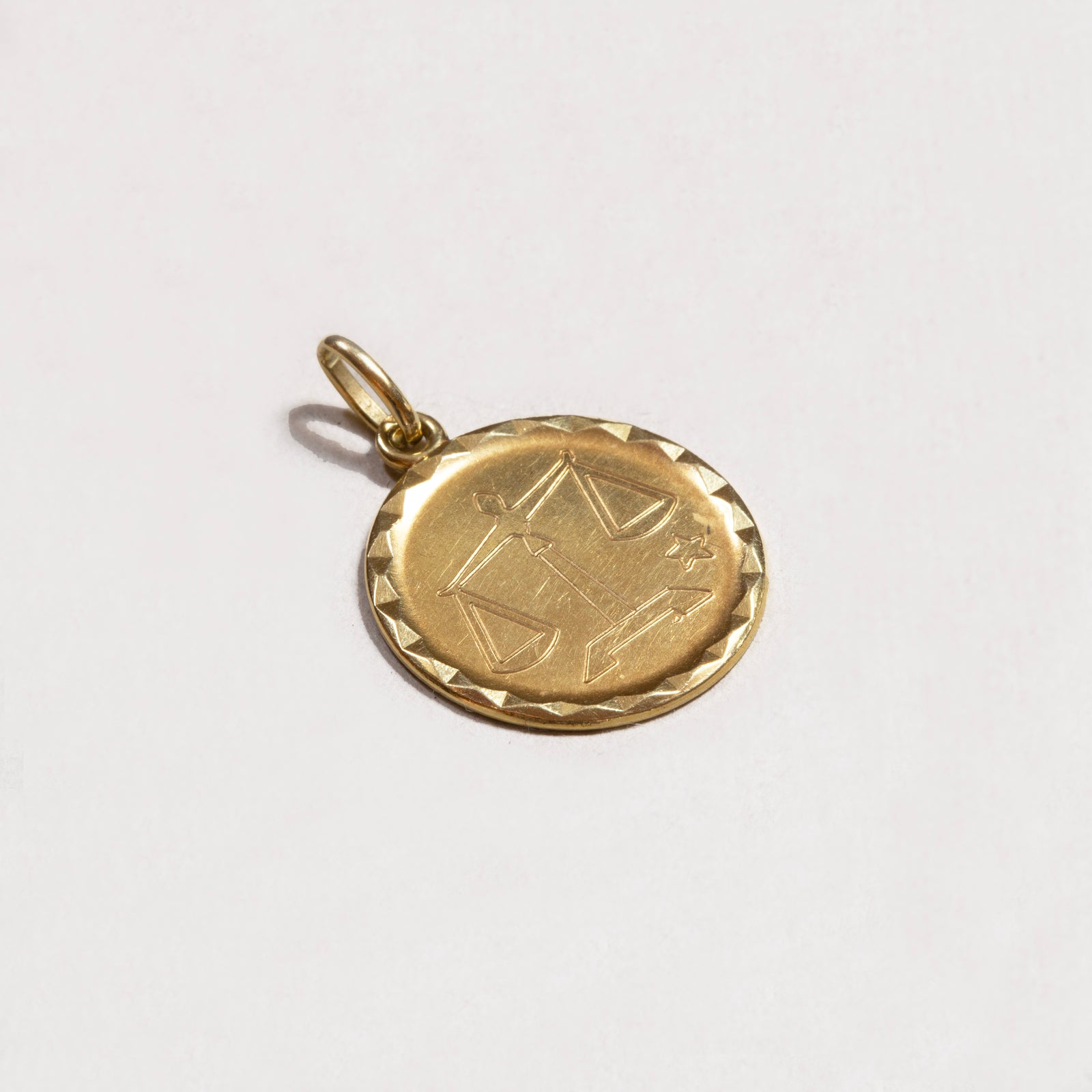 Vintage 14ct Gold Libra Zodiac Charm