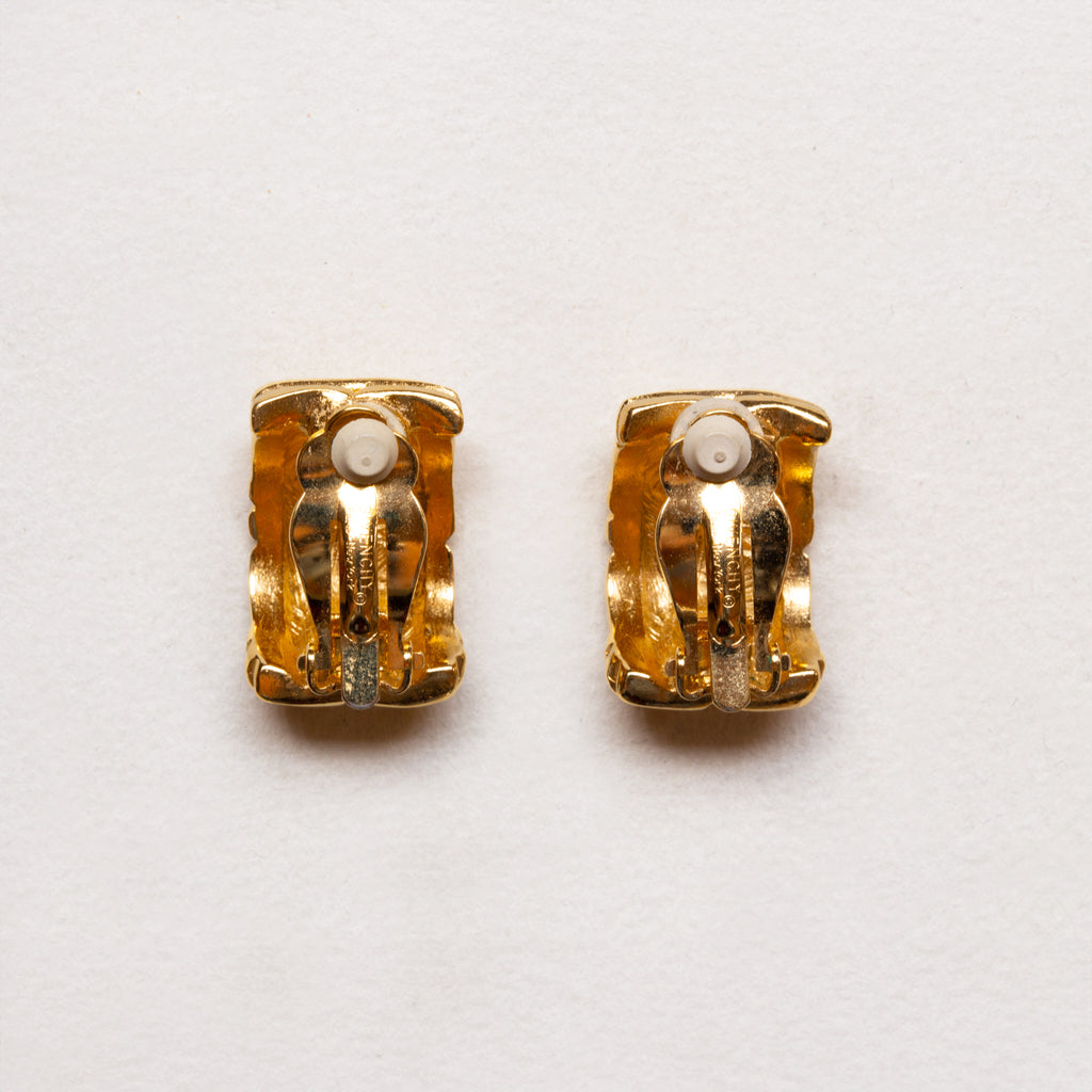 Vintage Givenchy Gold Tone Clip-on Earrings