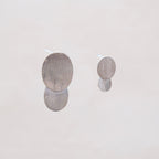 Twin Oval Stud Earrings in Gold-plated and Silver