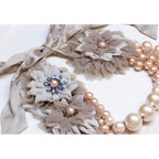 Vintage Emporio Armani Floral Faux Pearl Necklace