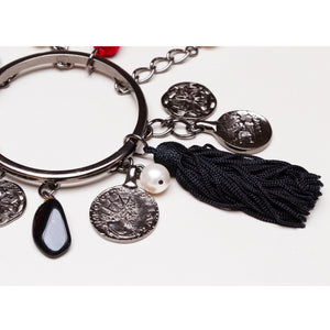 Vintage Oscar de la Renta Coin, Tassel & Charm Bracelet