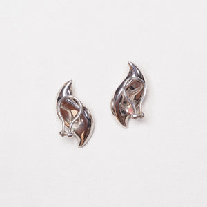 Vintage Tiffany Silver Teardrop Clip-on Earrings