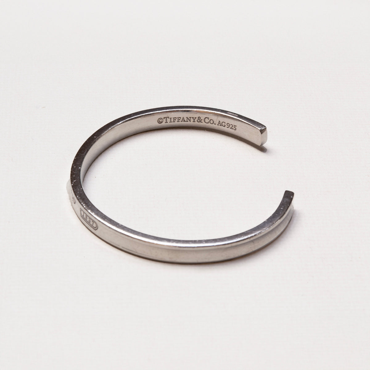 Vintage Tiffany & Co Sterling Silver Open Cuff Bangle Bracelet