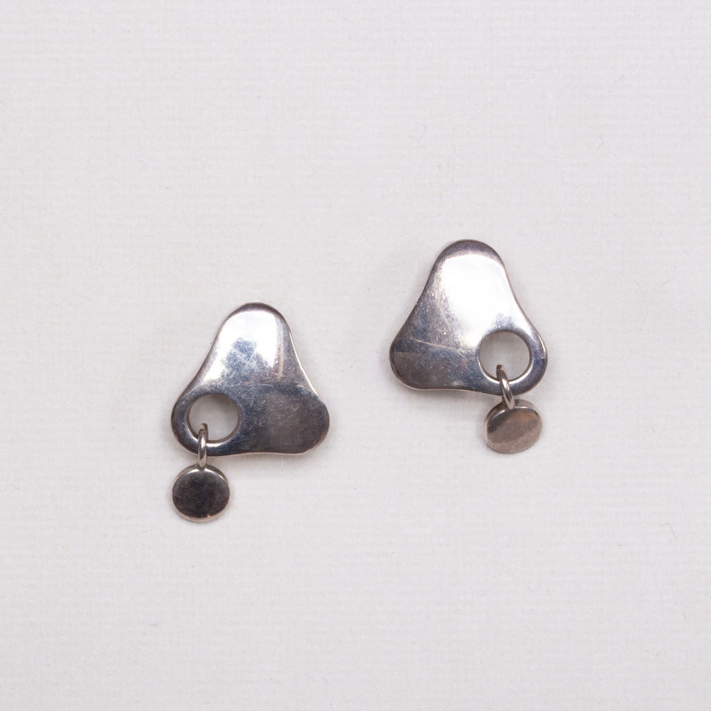 Vintage Georg Jensen Regitze Overgaard 463A Sterling Silver Drop Clip Earrings