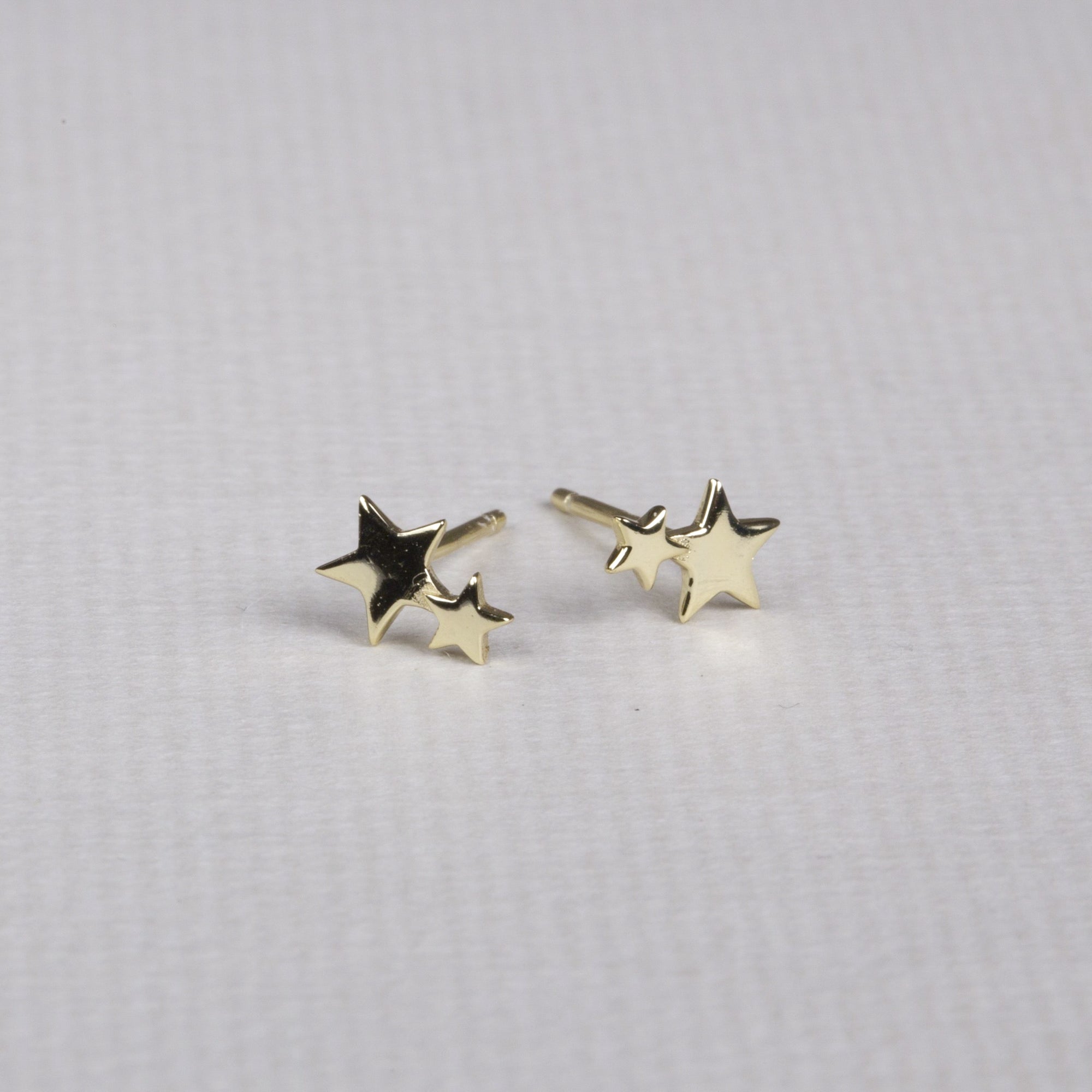 Gold-plated Double Star Studs