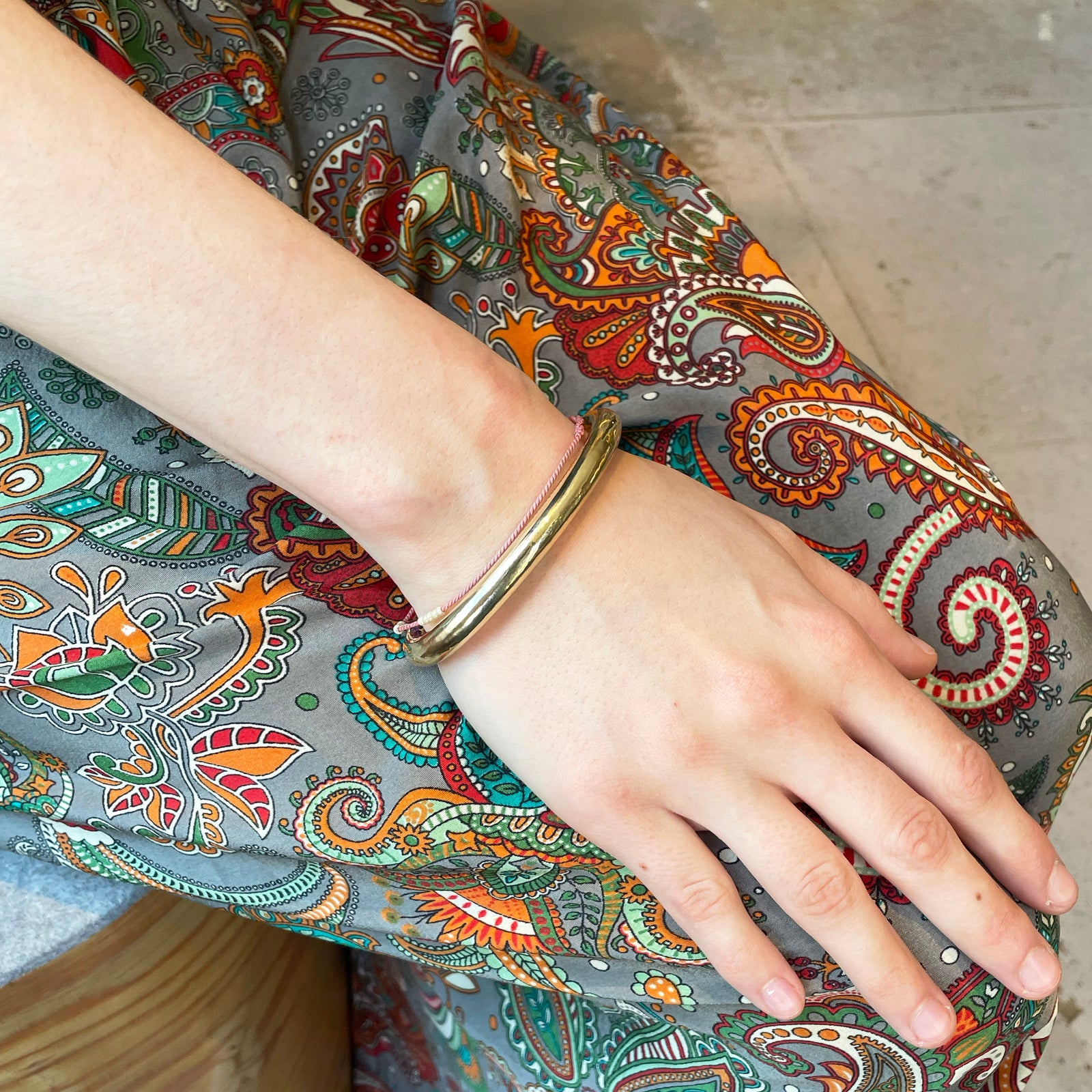 Brass Open Bangle Bracelet