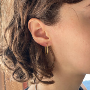 Simple Thing Gold-plated Silver Hoop Earrings