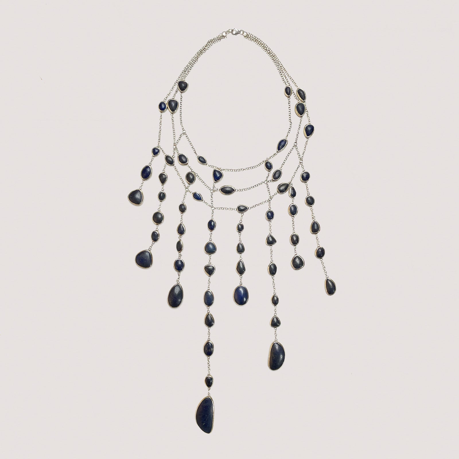 Vintage Pippa Small Waterfall Necklace with Lapis Lazuli