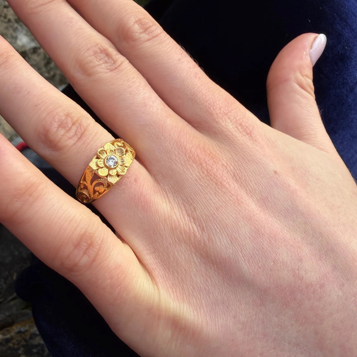 The Divine Diamond Gold Ring