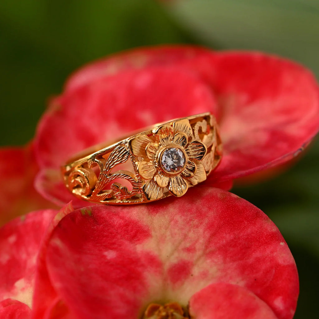 The Divine Diamond Gold Ring