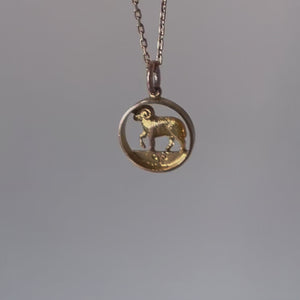 Vintage 9ct Gold Aries Pendant Charm