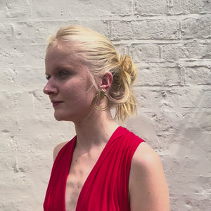 Vintage Givenchy Double Hoop Clip-On Earrings