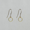 Mini Twist Gold Ring Earrings