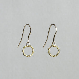 Mini Twist Gold Ring Earrings