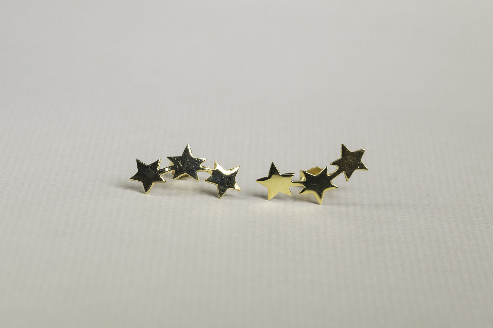 Anna+Nina Gold Plated Three Stars Stud
