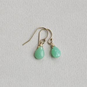 chrysoprase briolette drop earrings also available on feltlondon.com