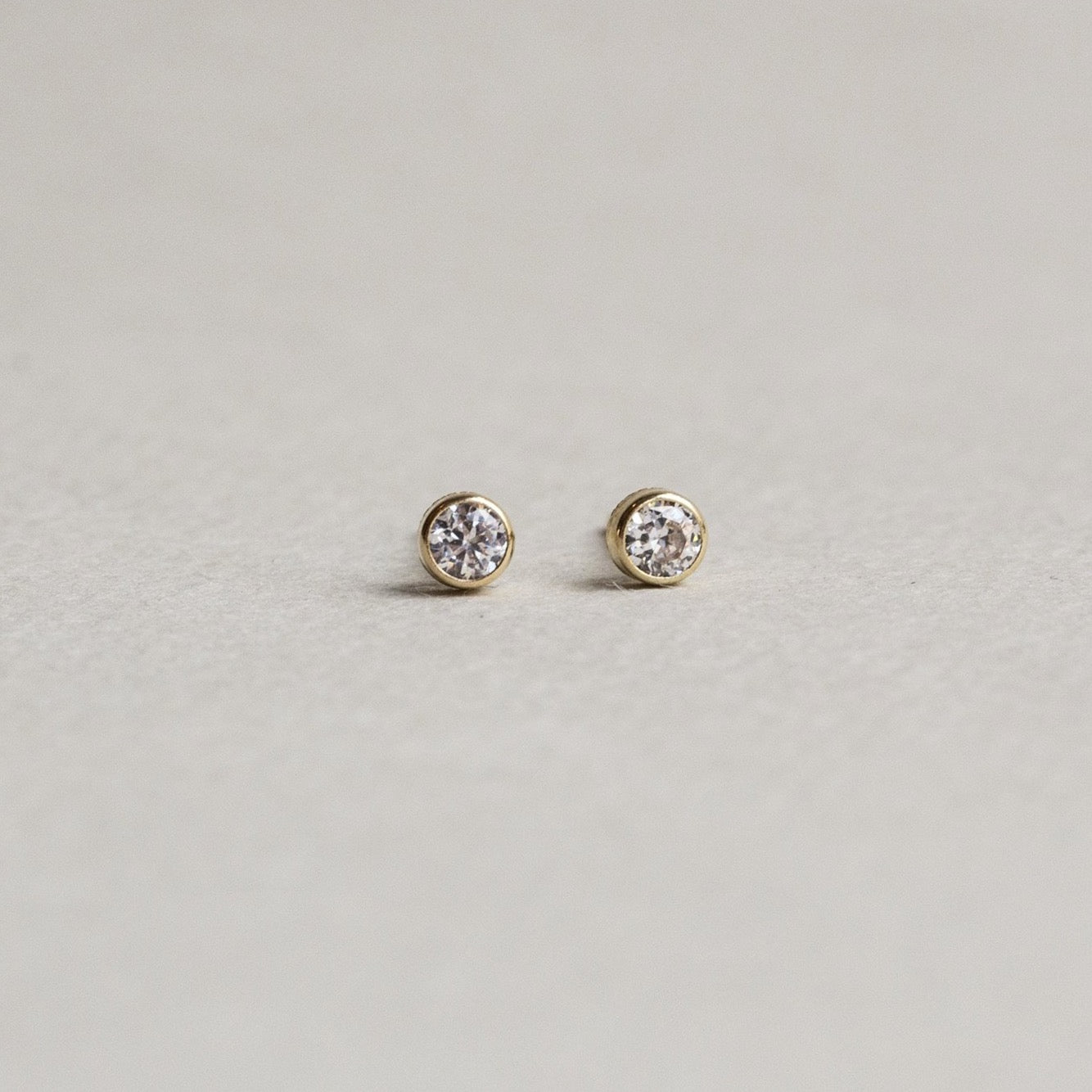 versatile real gold and crystal stud earrings 