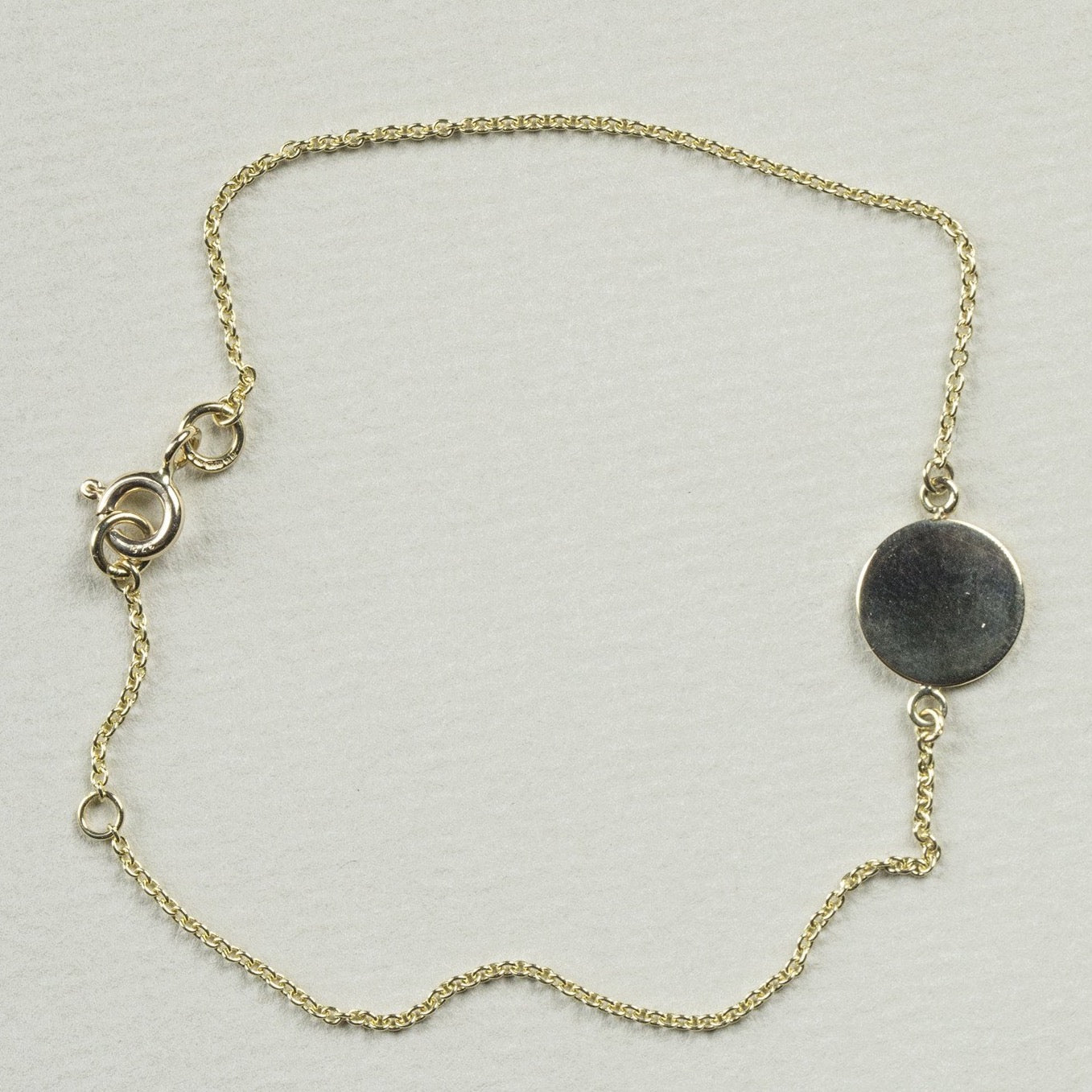 Simple Gold Disc Bracelet