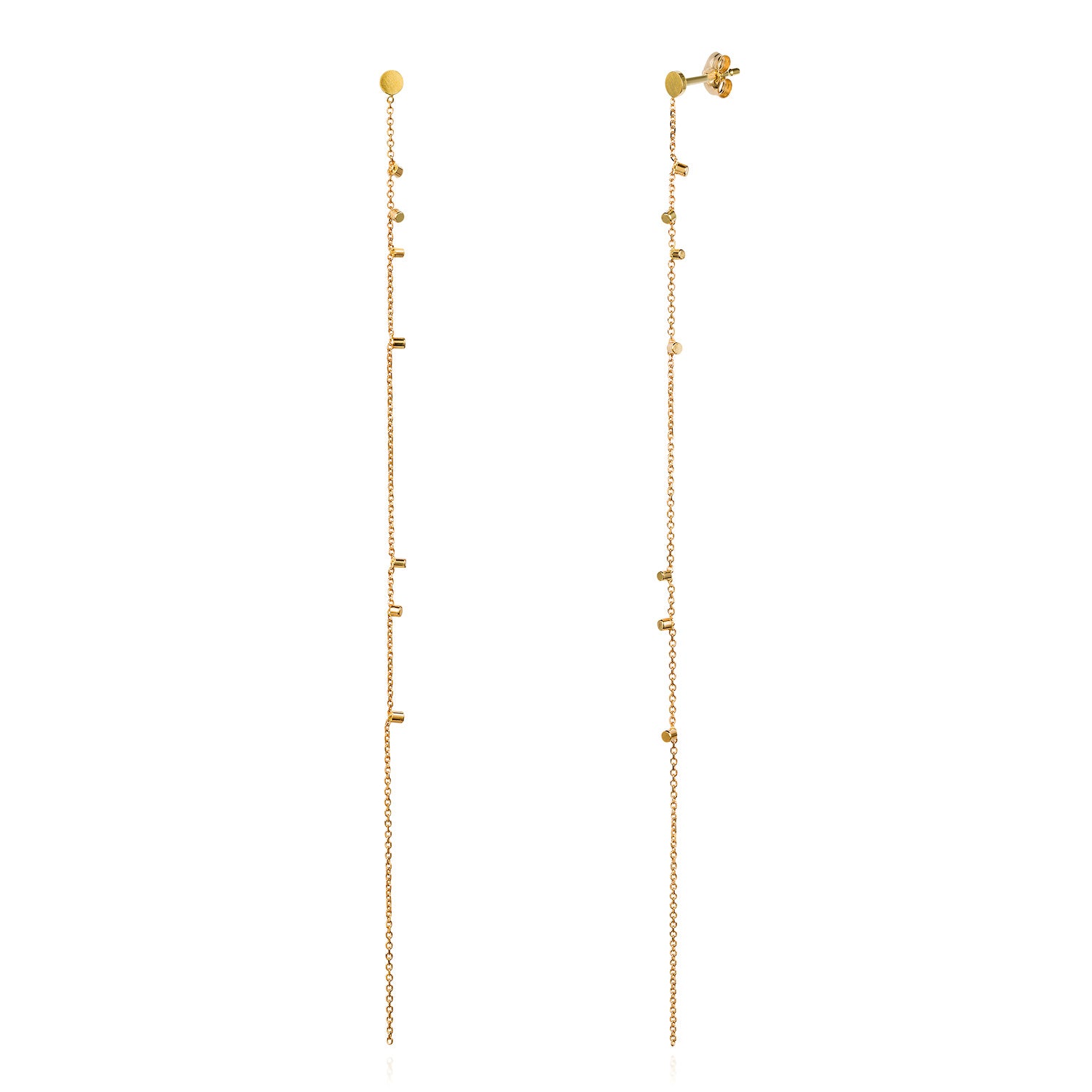 Gold Dust Single Strand Earrings