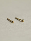 felt 18 Carat Blob Stud Earrings
