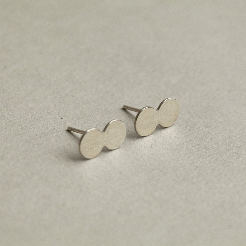 Double Disc Stud Earrings