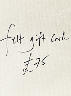 felt gift card for £75