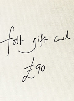 felt gift card for £90