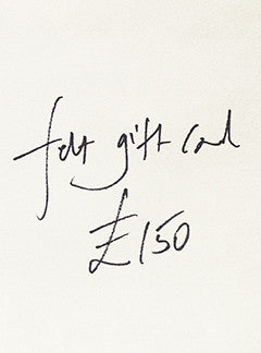 felt gift card for £150