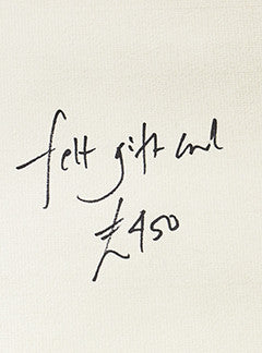 felt gift card for £450