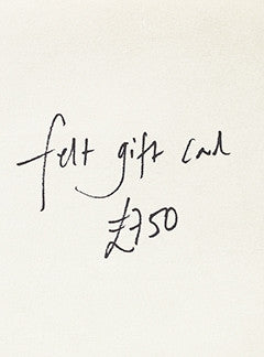 felt gift card for £750