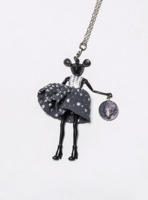 Black Mouse Necklace