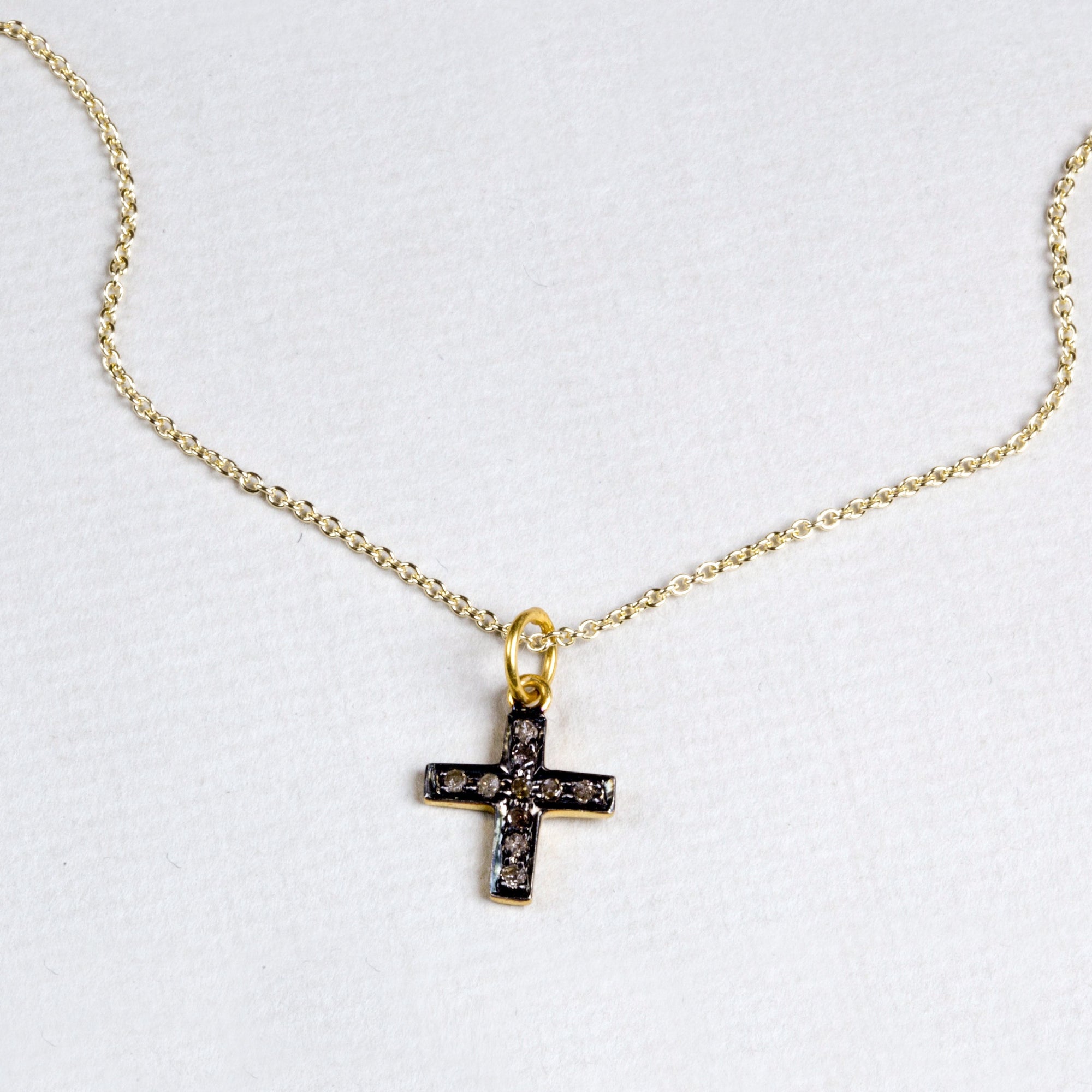 Diamond Cross Charm