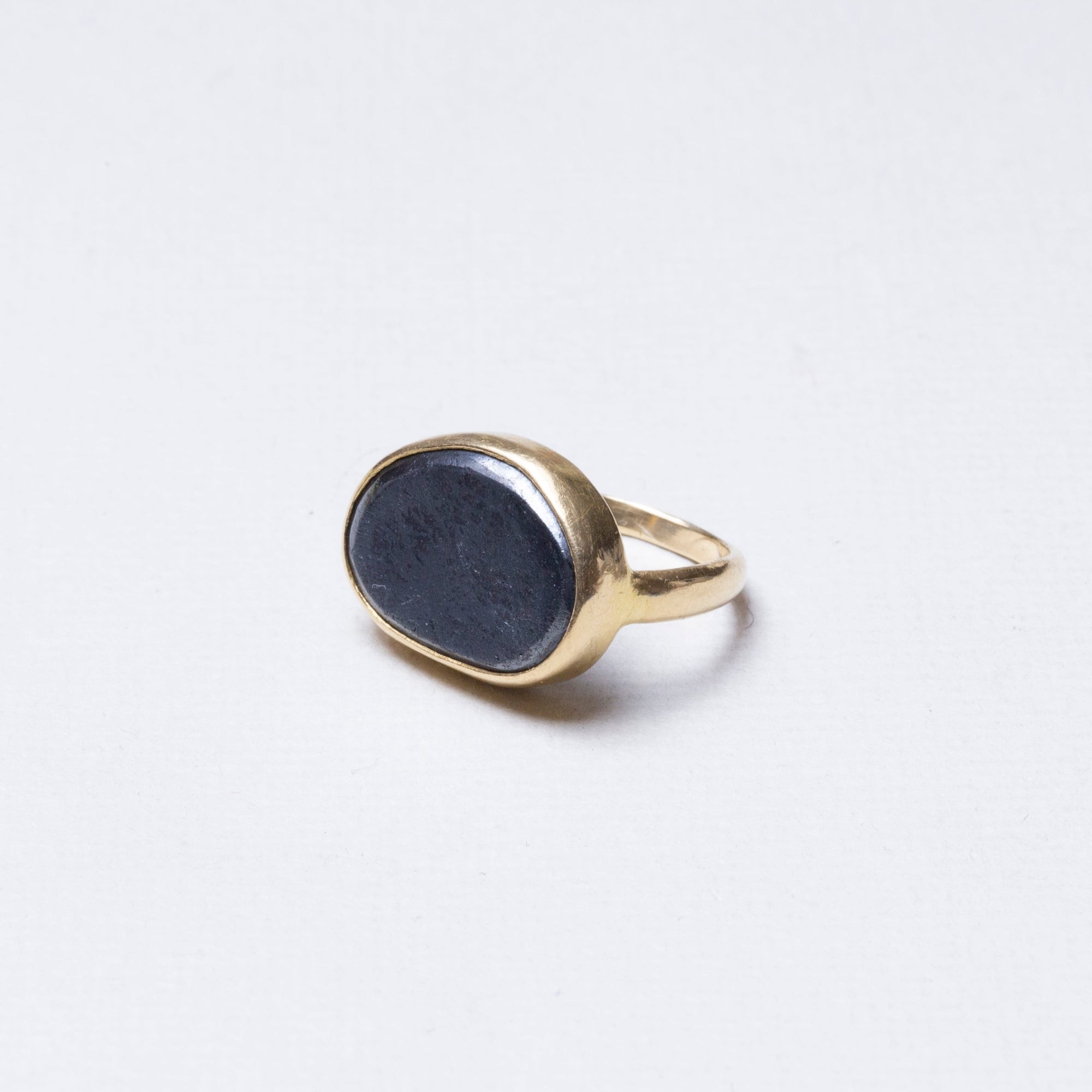 Hematite Greek Ring