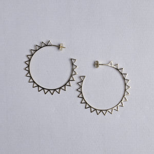 Geometric Cutout Sun Hoop Earrings