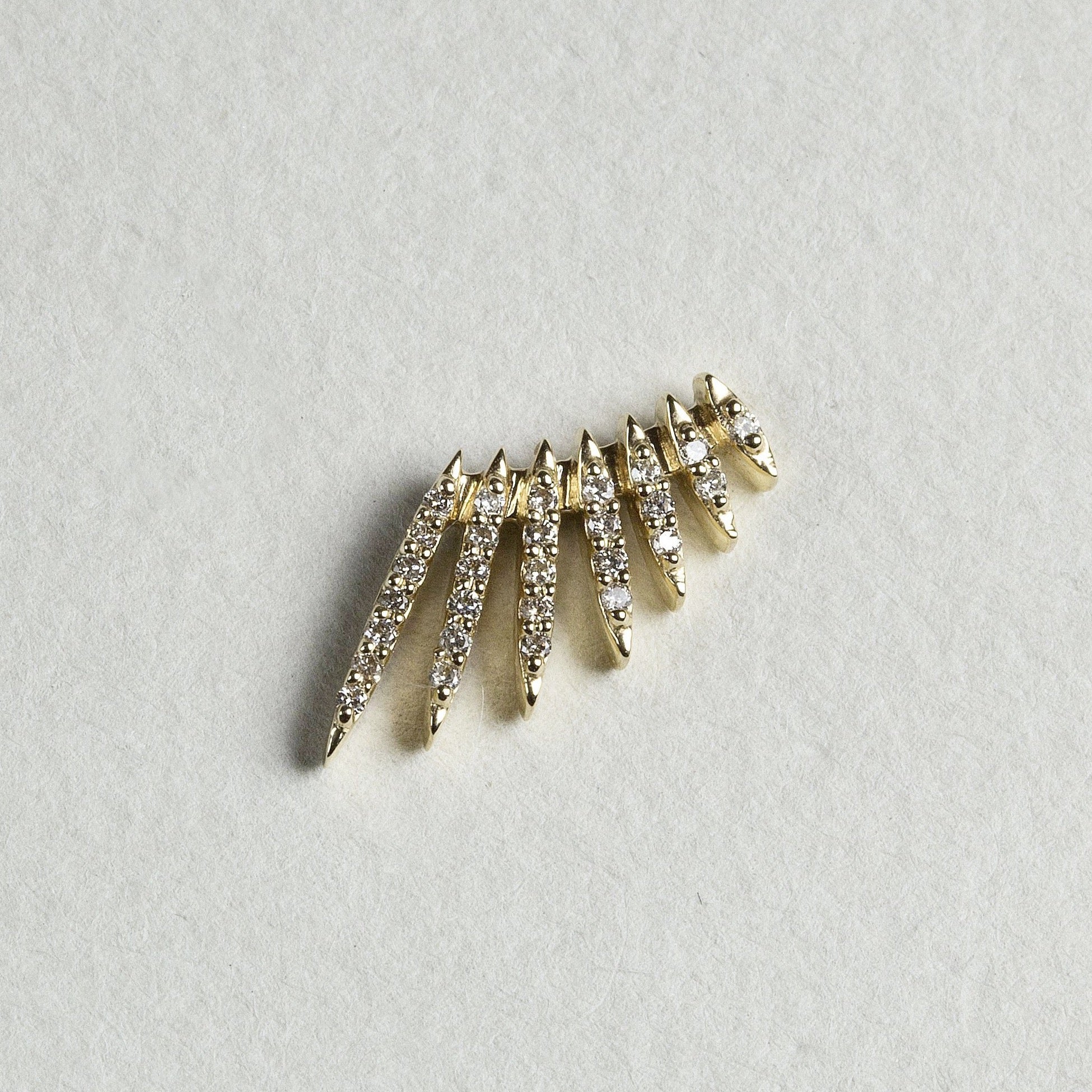 Diamond Wing Stud Earrings