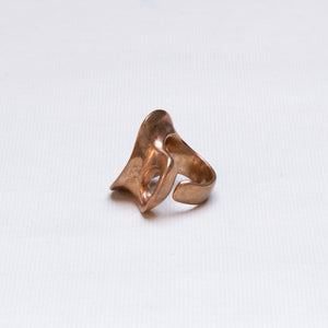 Sculptural Brass Ring & Bracelet