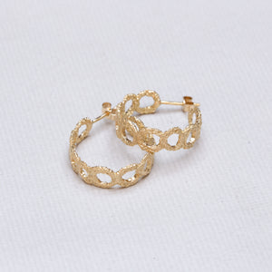 Crown Hoop Earrings