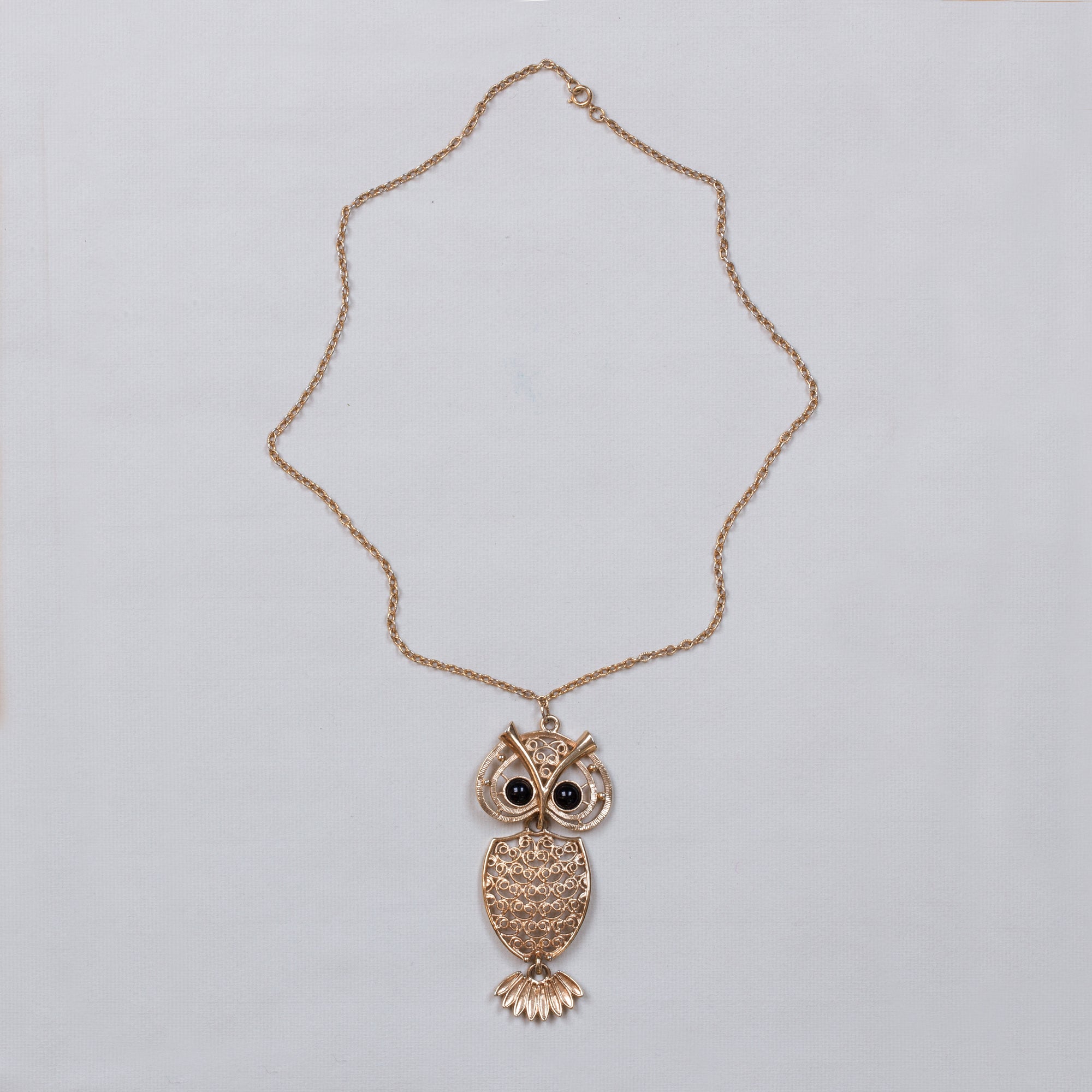 Vintage Owl Pendant Necklace