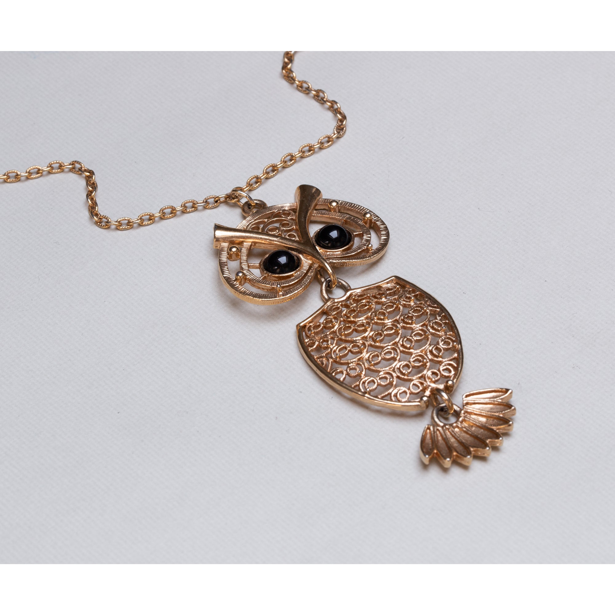 Vintage Owl Pendant Necklace