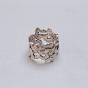 Vintage Tiffany Olive Leaf Ring in Stering Silver