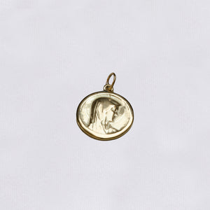 9ct Gold Madonna Pendant Charm