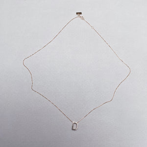 18ct Rose Gold Alphabet Necklace - D