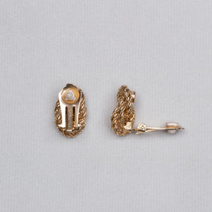 Vintage Gold Knot Clip-on Earrings