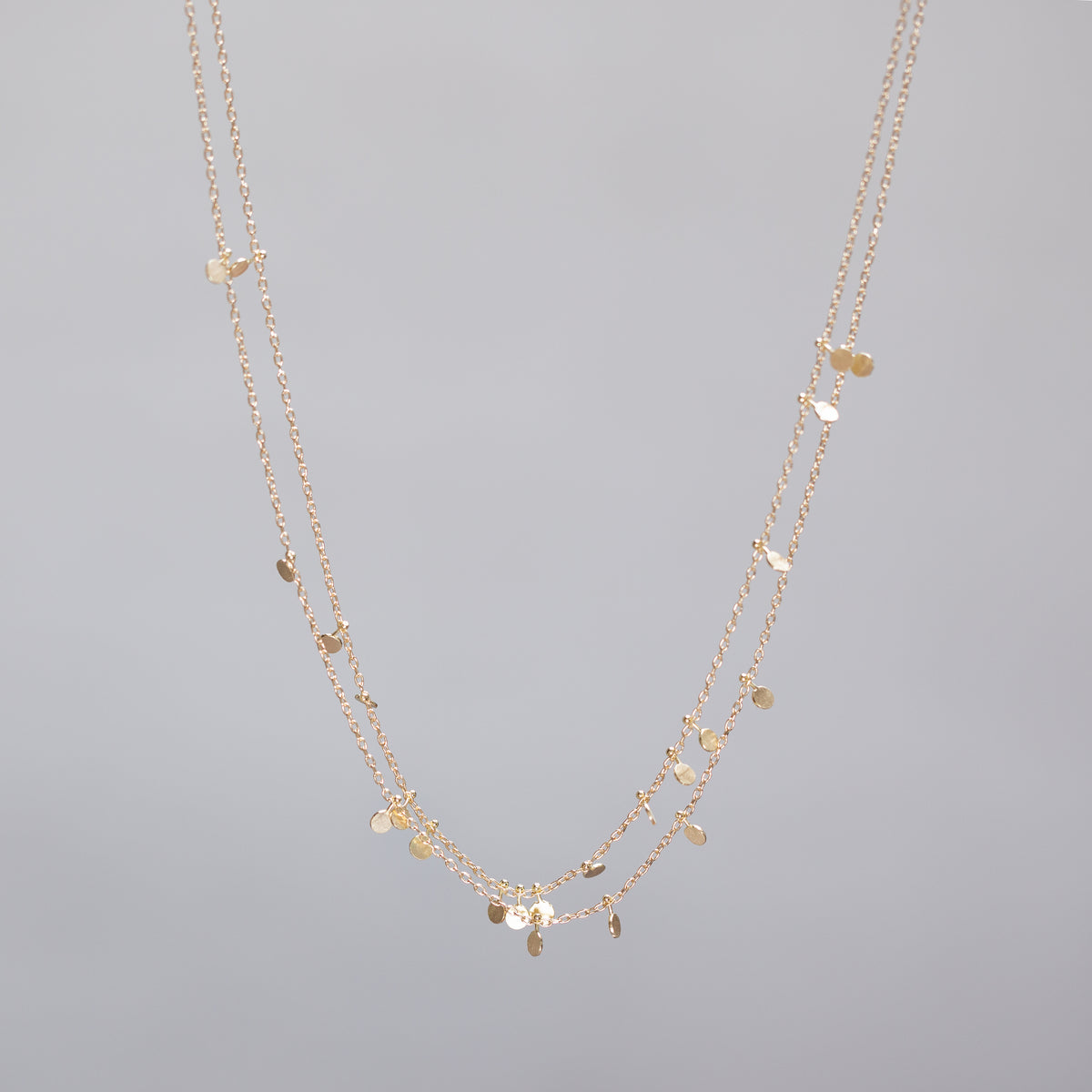 Tiny Dots Double Chain Necklace